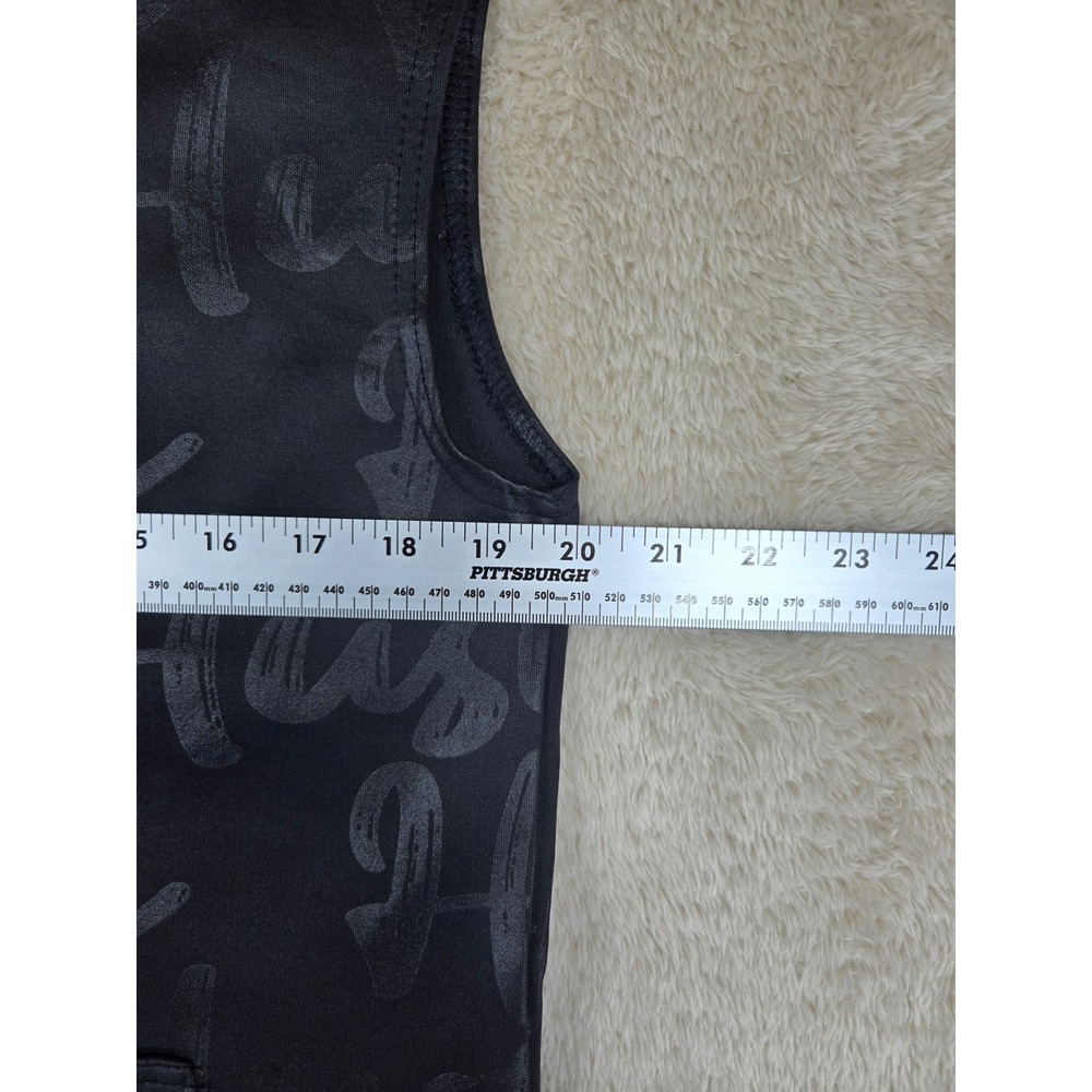 Encrypted Mens Black‎ Sleeveless Hoodie Hustle All Over Print Size L - Picture 4 of 7